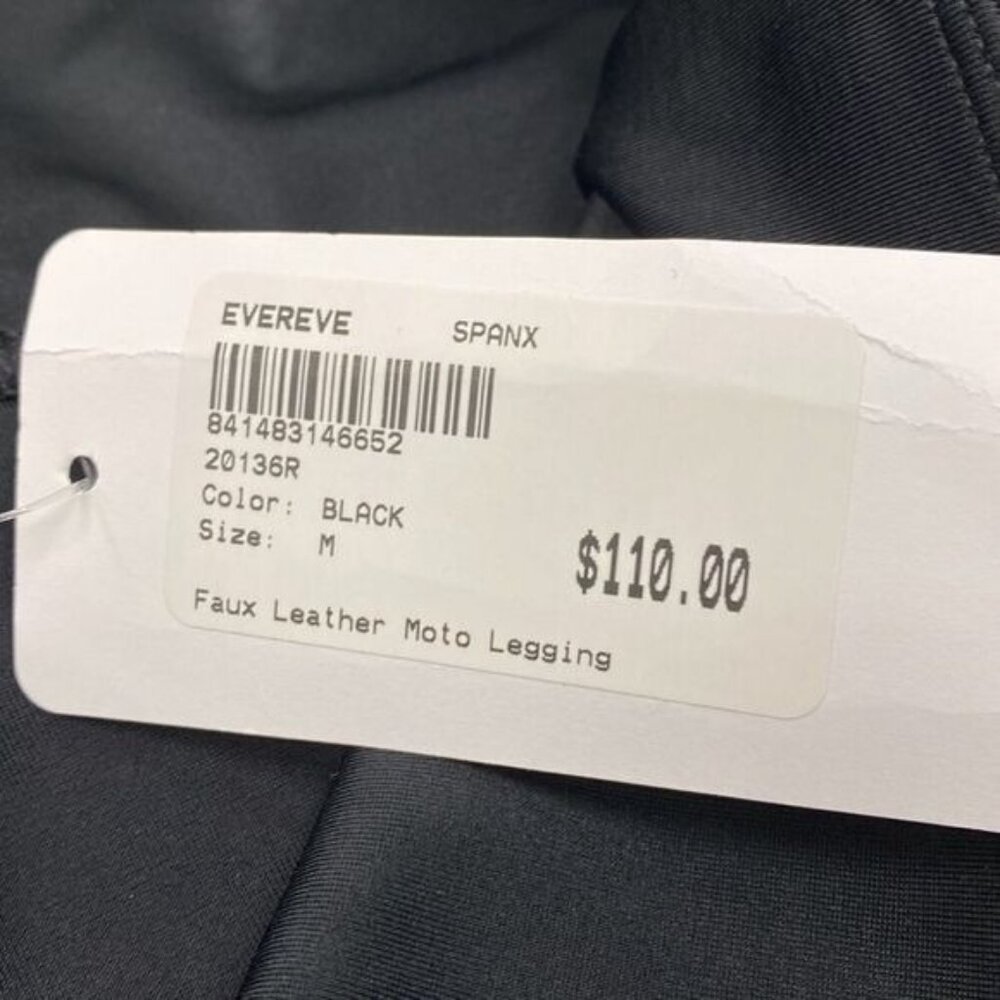 Spanx Womens Faux Leather Moto Legging Black Size M - Picture 6 of 12